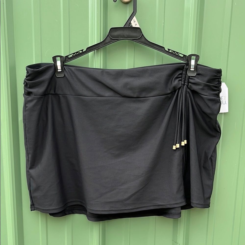 Women's Plus Side Tie Swim Skirt, Size 1X